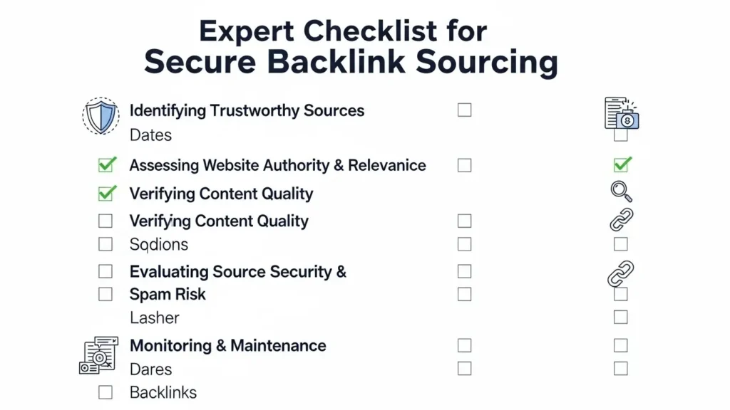 안전한 백링크 소싱을 위한 전문가 체크리스트