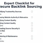 안전한 백링크 소싱을 위한 전문가 체크리스트