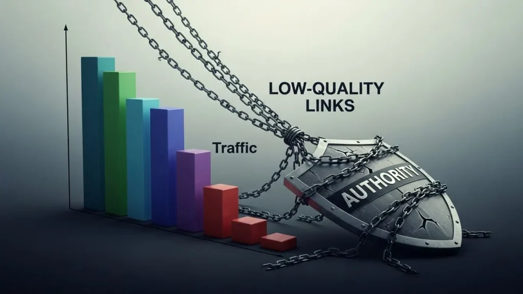 저품질 링크가 웹사이트에 미치는 트래픽 및 권위 감소 효과 이해하기 저품질 링크가 웹사이트에 미치는 트래픽 및 권위 감소 효과 이해하기
