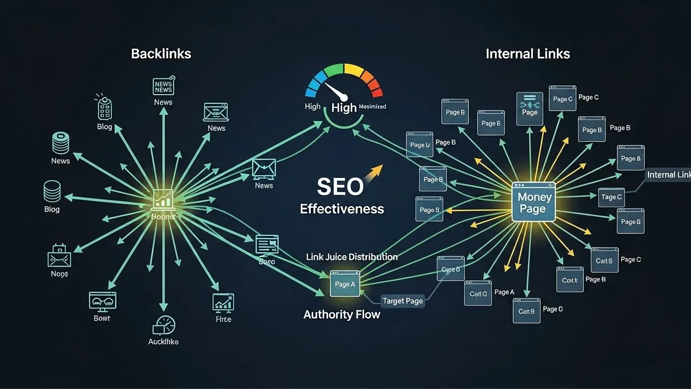 내부 링크가 백링크 효과를 배가시키는 기술적 원리