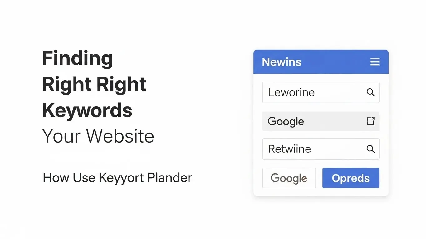 웹사이트에 맞는 키워드 찾기: 구글 키워드 플래너 활용법